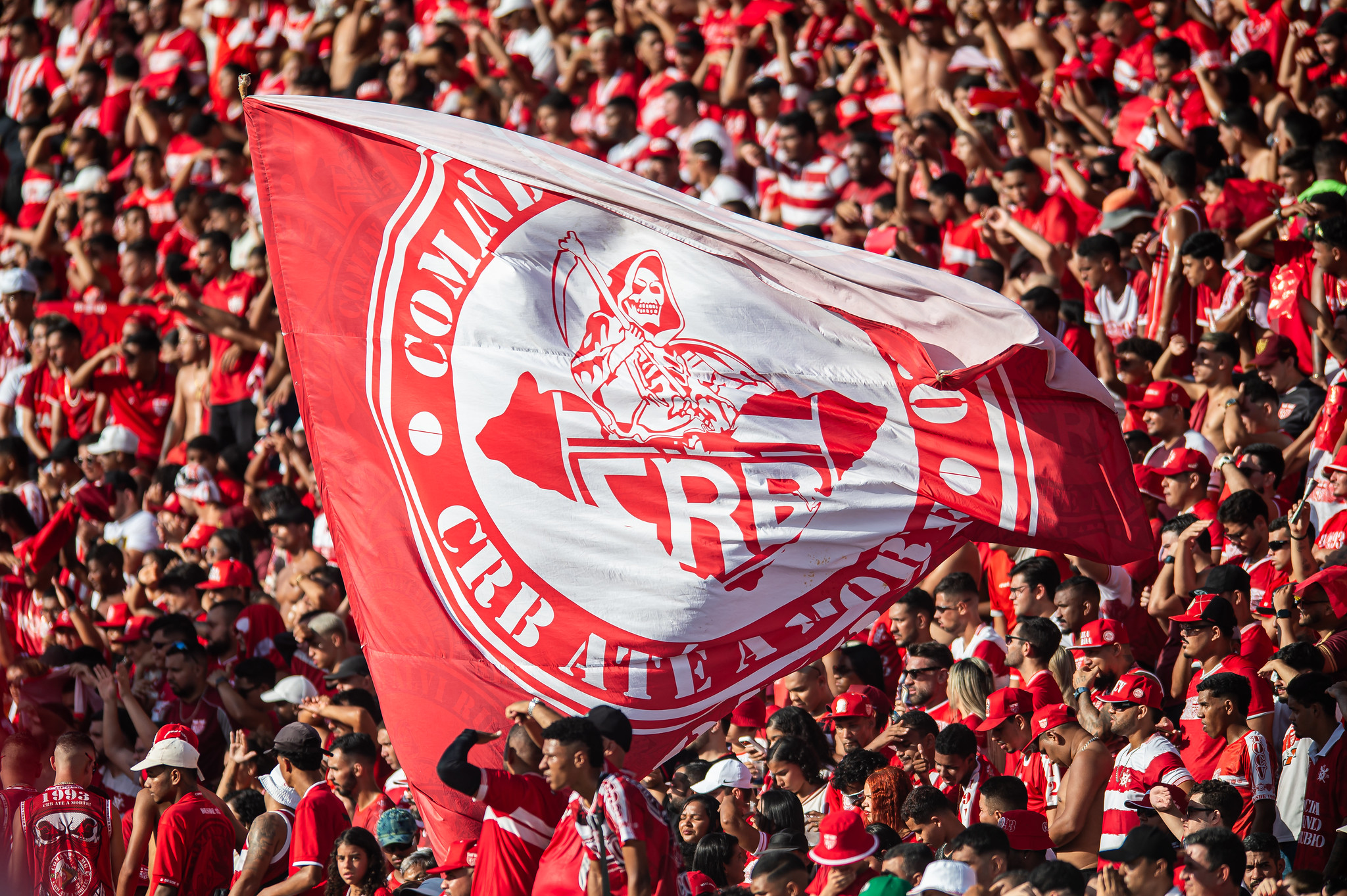 Torcida do CRB lotou as Grandes Arquibancadas do Rei Pelé. Foto: Francisco Cedrim/Ascom CRB Torcida do CRB lotou as Grandes Arquibancadas do Rei Pelé. Foto: Francisco Cedrim/Ascom CRB