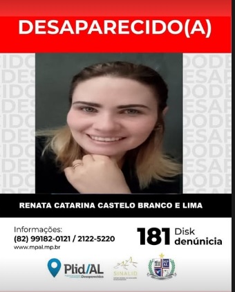 Filha de ex-prefeito de Porto Calvo está desaparecida desde quarta Filha de ex-prefeito de Porto Calvo está desaparecida desde quarta